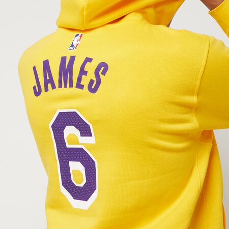 NIKE NBA LOS ANGELES LAKERS LEBRON JAMES ESSENTIAL PULLOVER HOODIE AMARILLO  for £55.00
